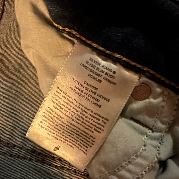 Silver jeans, Elyse Slim bootcut size 29x29 - Picture 3 of 6